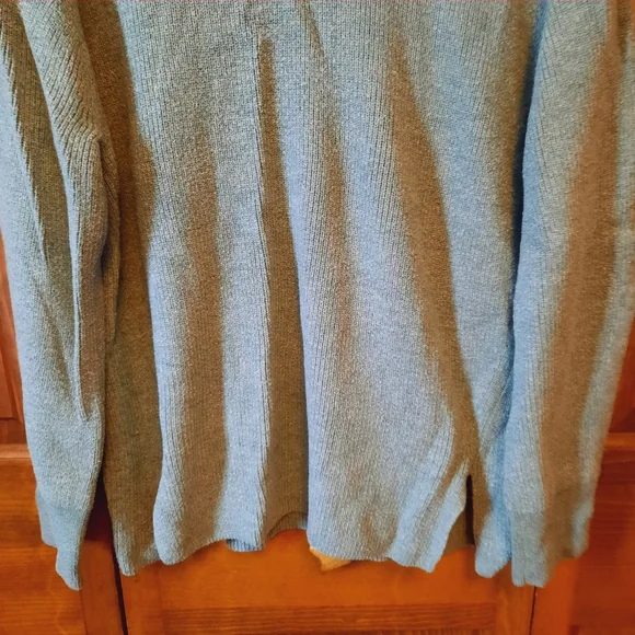 Lululemon Merino Wool Blend Ribbed Crewneck Sweater Tidewater Teal Size 8 - Picture 7 of 12